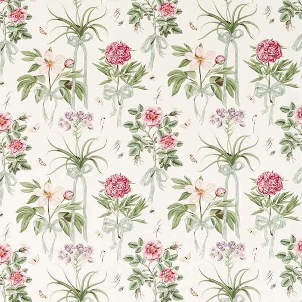Cupid's Beau Parchment/Madder Fabric by Sanderson
