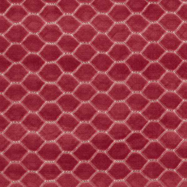 Faraday Velvet Carmine Fabric by Sanderson