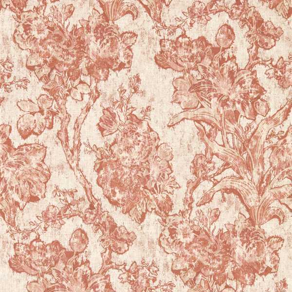 Fringed Tulip Toile Putty Wallpaper by Sanderson