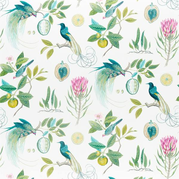 Paradesia Botanical Green Fabric by Sanderson