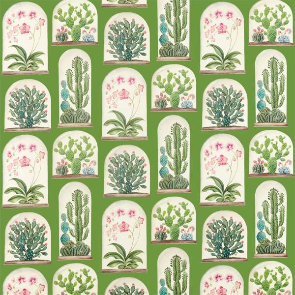 Terrariums Botanical Green Fabric by Sanderson
