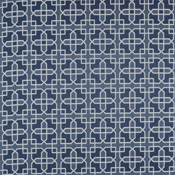 Hampton Weave Indigo Fabric by Sanderson