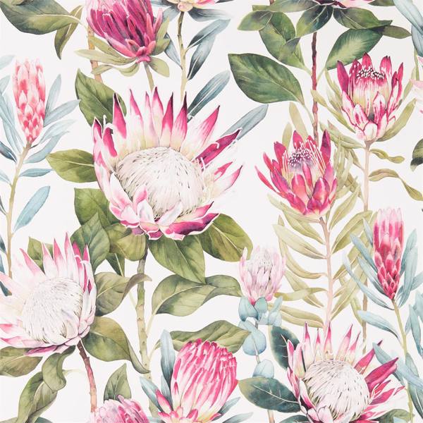 Sanderson King Protea Rhodera Cushion Cover 18”x18” Vintage Floral