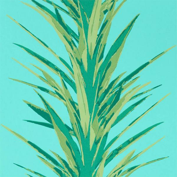Yucca Sky/Green Wallpaper by Sanderson