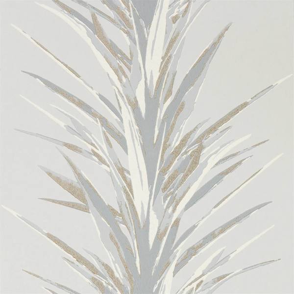Yucca Grey/Gilver Wallpaper by Sanderson