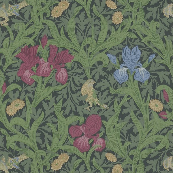Iris Floral And Botanical Wallpaper by Morris & Co