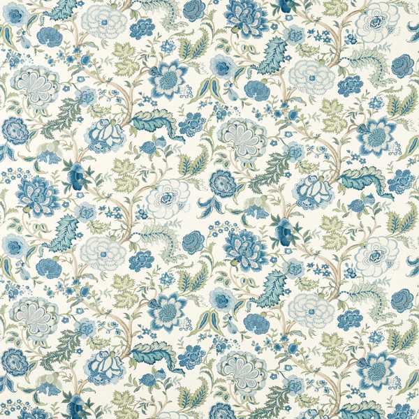 Salisbury Jacobean Tetbury Blue Fabric by Sanderson