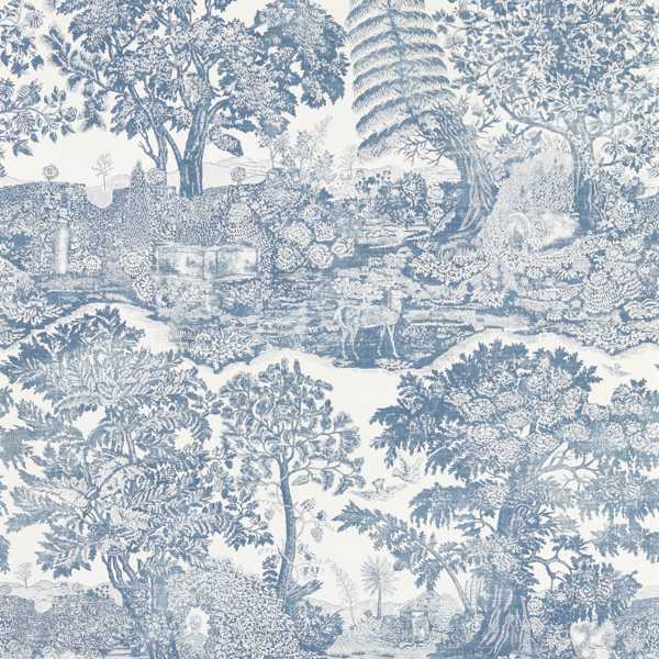 Highgrove Toile Tetbury Blue Wallpaper by Sanderson