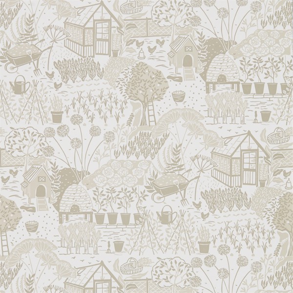 The Allotment Linen Wallpaper by Sanderson