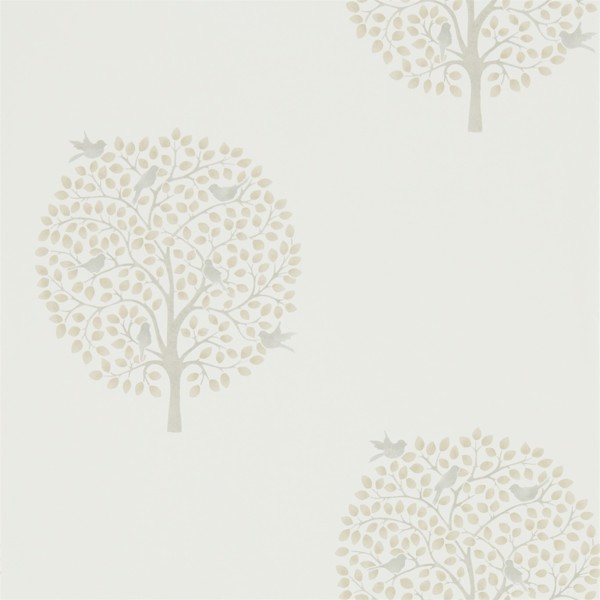 Bay Tree Linen/Dove Wallpaper by Sanderson