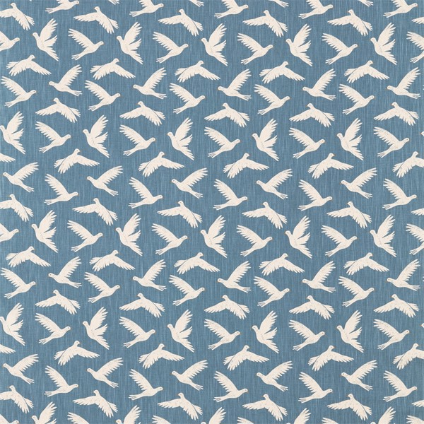 Paper Doves Denim Fabric by Sanderson