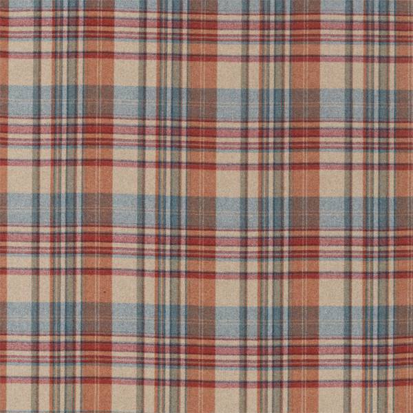 Bryndle Check Russet/Amber Fabric by Sanderson