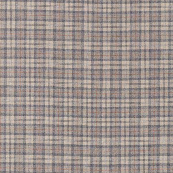Fenton Check Grey/Cinnamon Fabric by Sanderson