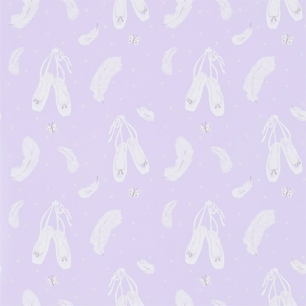 Ballet Shoes Lavender Wallpaper by Sanderson