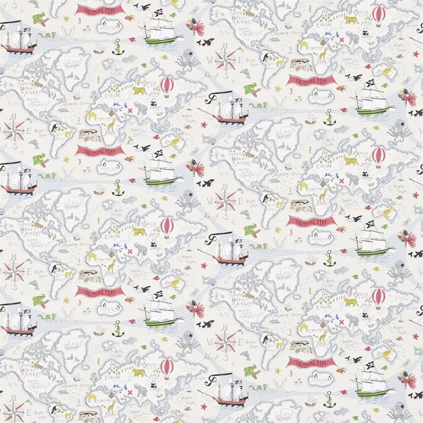 Treasure Map Vanilla/Multi Wallpaper by Sanderson