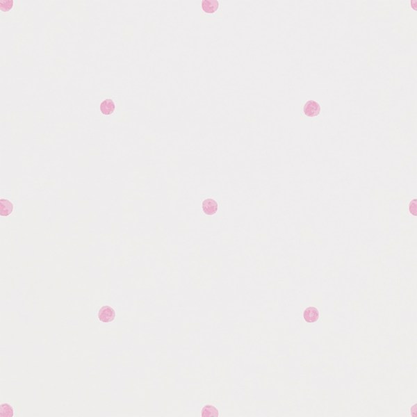 Polka Pink/Cream Wallpaper by Sanderson