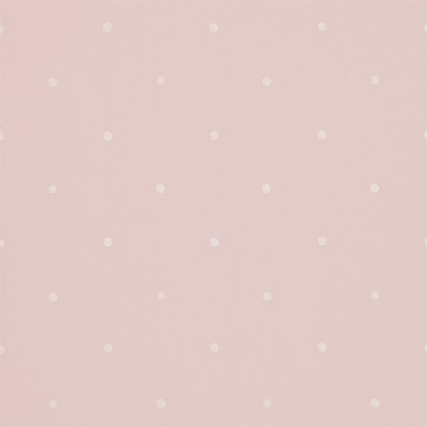 Polka Oyster Pink/Cream Wallpaper by Sanderson
