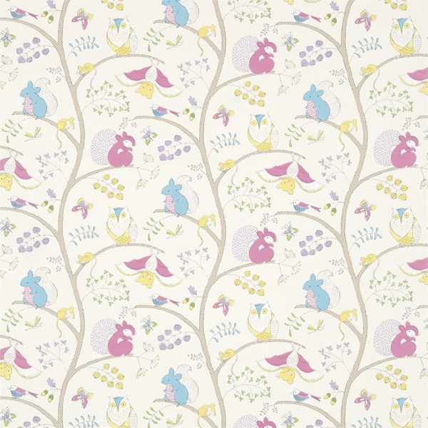 Going Batty Pink/Blue Fabric by Sanderson