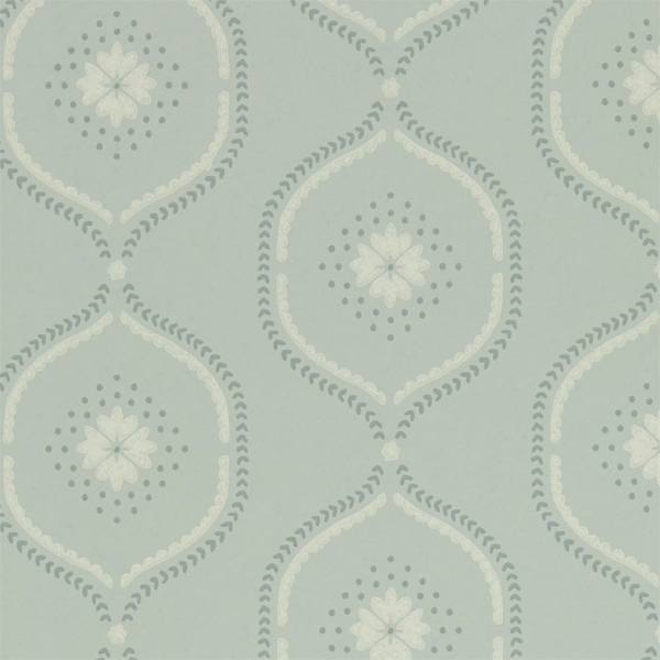 Milcombe Mist Blue Wallpaper by Sanderson