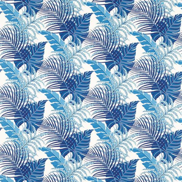 Manila French Blue Fabric by Sanderson