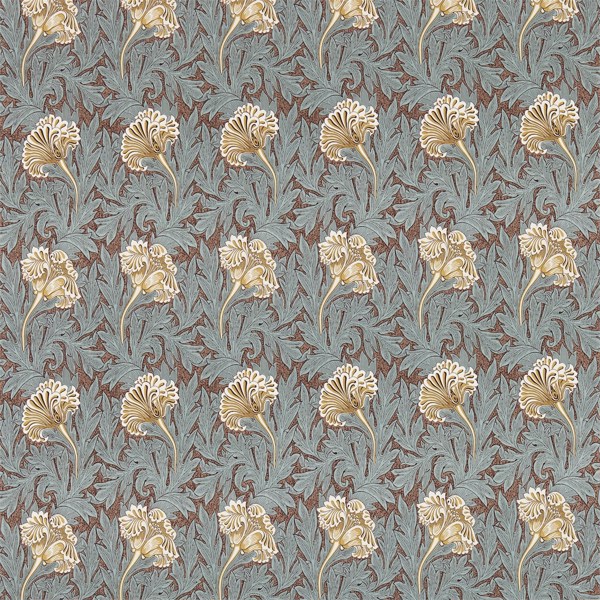Tulip Bullrush/Slate Fabric by Morris & Co