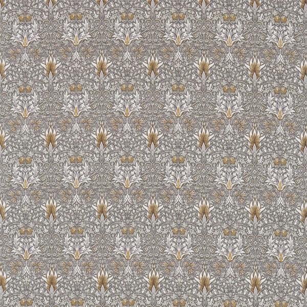 Snakeshead Pewter/Gold Fabric by Morris & Co