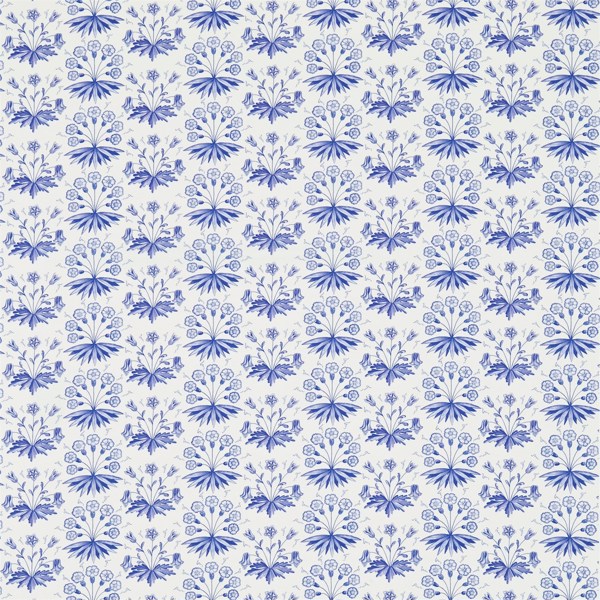 Primrose & Columbine Delft Blue Fabric by Morris & Co