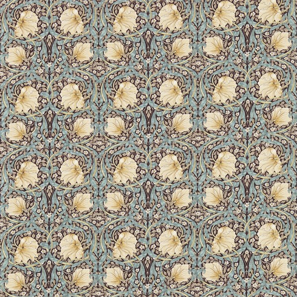 Pimpernel Bullrush/Slate Fabric by Morris & Co
