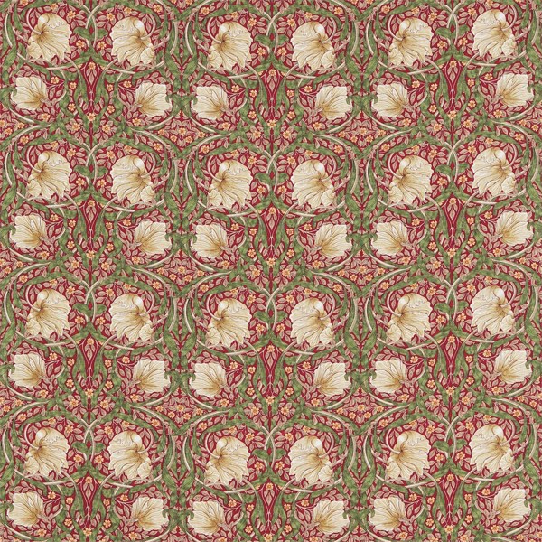 Pimpernel Red/Thyme Fabric by Morris & Co
