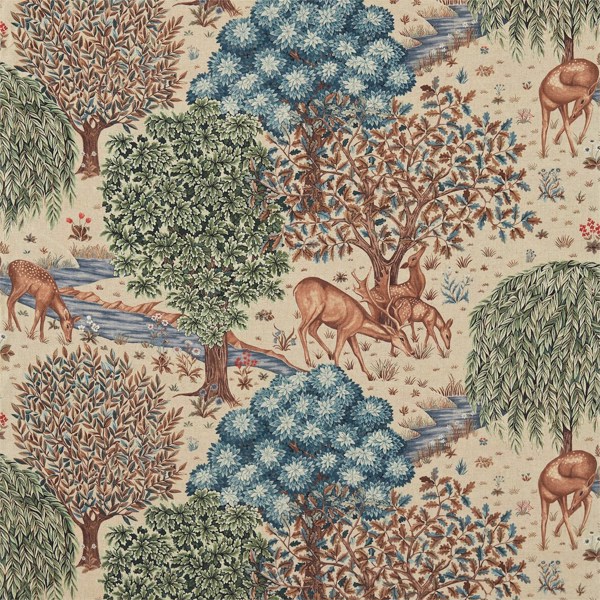 The Brook Tapestry Linen Fabric by Morris & Co