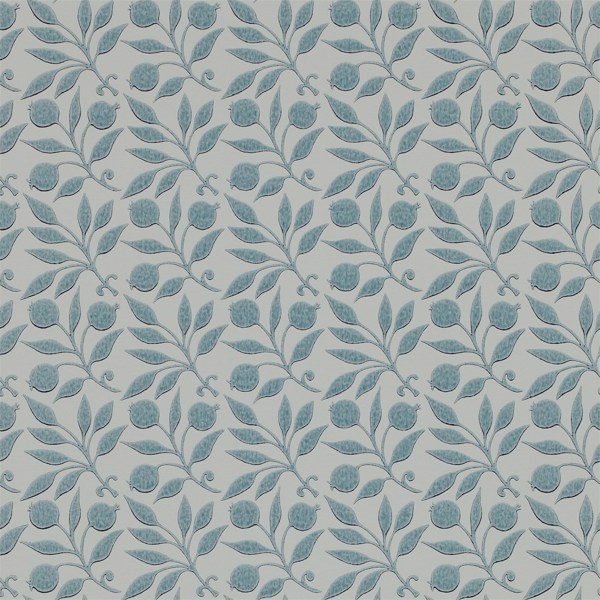 Rosehip Mineral Blue Wallpaper by Morris & Co