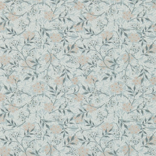 Jasmine Silver/Charcoal Wallpaper by Morris & Co