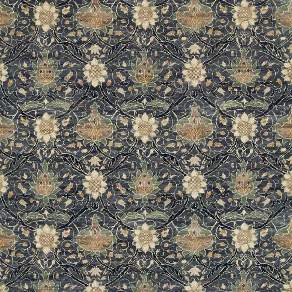 Montreal Velvet Indigo/Slate Fabric by Morris & Co