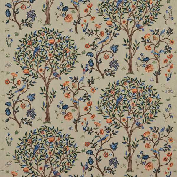 Kelmscott Tree Russet/Forest Fabric by Morris & Co