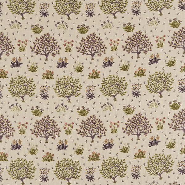 Orchard Mulberry/Olive Fabric by Morris & Co