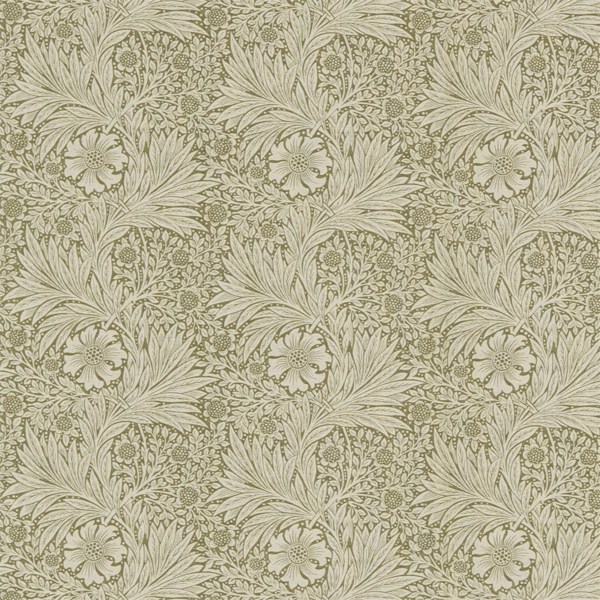 Marigold Olive/Linen Fabric by Morris & Co