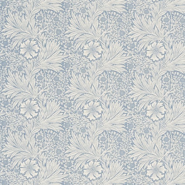 Marigold China Blue/Ivory Fabric by Morris & Co