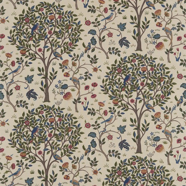 Kelmscott Tree Woad/Wine Fabric by Morris & Co