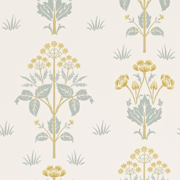 Meadow Sweet Gold/Slate Wallpaper by Morris & Co