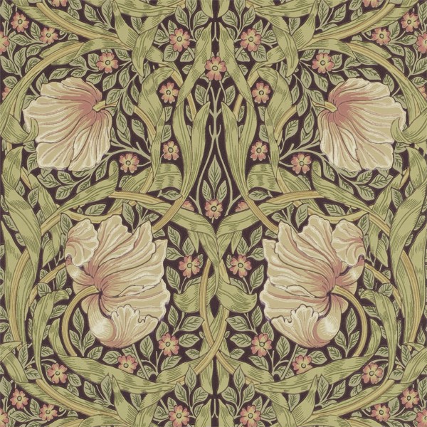 Pimpernel Bullrush/Russet Wallpaper by Morris & Co