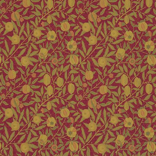 Fruit Crimson/Thyme Fabric by Morris & Co