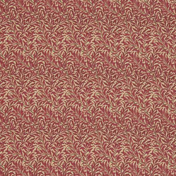 Willow Bough Crimson/Manilla Fabric by Morris & Co