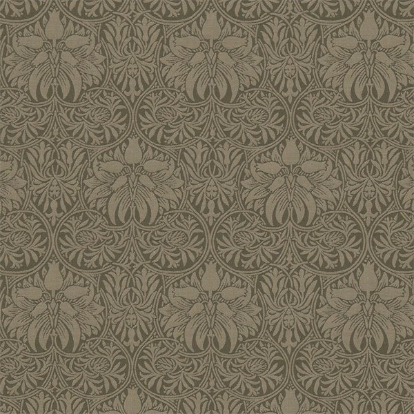 Crown Imperial Moss/Biscuit Fabric by Morris & Co