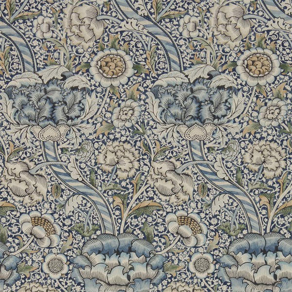 Wandle Blue/Stone Wallpaper by Morris & Co
