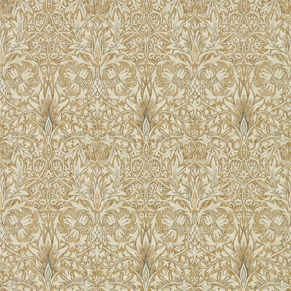 Snakeshead Gold/Linen Wallpaper by Morris & Co