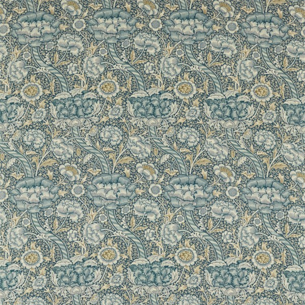 Wandle Blue/Stone Fabric by Morris & Co