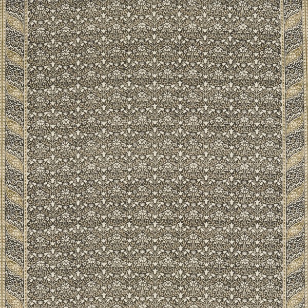 Morris Bellflowers Charcoal/Olive Fabric by Morris & Co