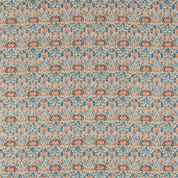 Little Chintz Teal/Saffron Fabric by Morris & Co