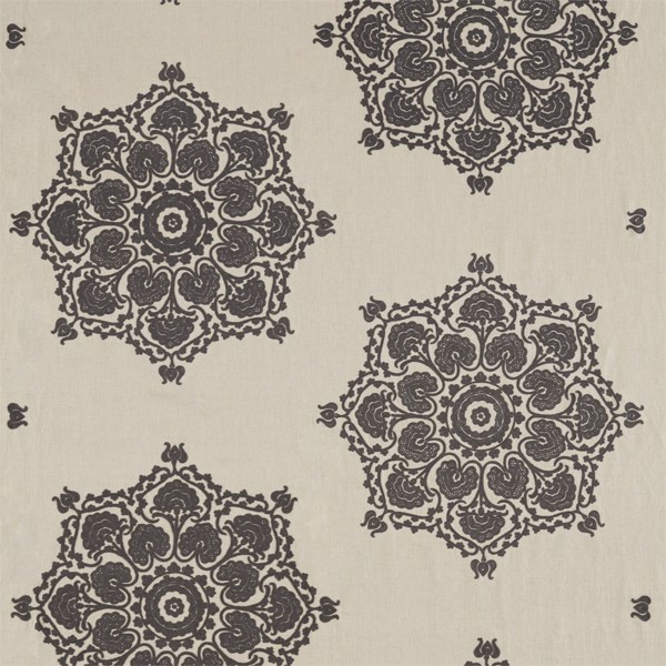 Indian Loop Charcoal/Linen Fabric by Morris & Co