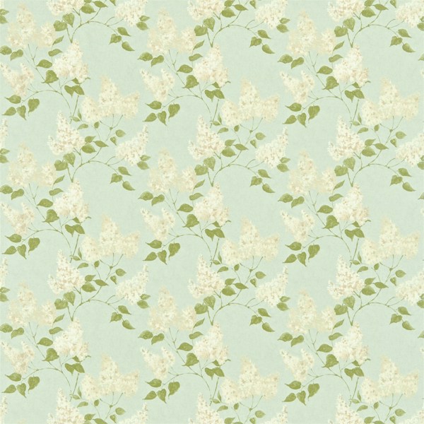 Lilacs Duck Egg/Ivory Fabric by Sanderson